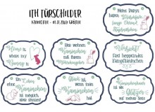 Stickserie - ITH Türschilder Bunnies